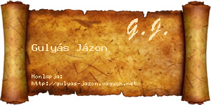 Gulyás Jázon névjegykártya